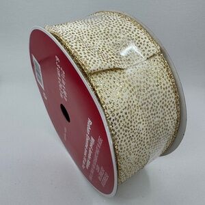 Jumbo Gold Wired Ribbon NEW